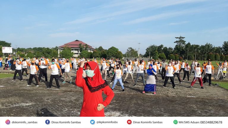 KPU Gelar Senam Sehat & Launching Pilkada Sambas 2020