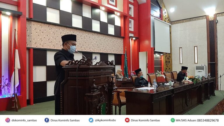 Paripurna Penjelasan Bupati Sambas terhadap Raperda tentang Perubahan APBD Kab. Sambas Tahun Anggaran 2020