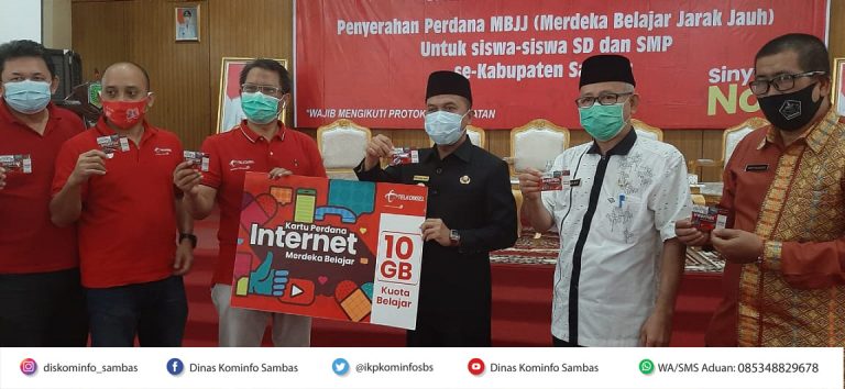 Kartu Perdana MBJJ Kuota 10 GB untuk siswa-siswa SD dan SMP se-Kab. Sambas