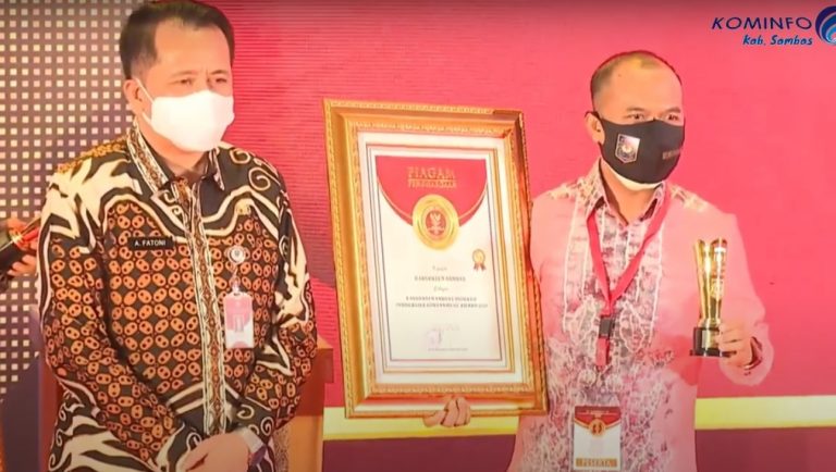 Sambas Raih IGA 2020 Sangat Inovatif Kemendagri