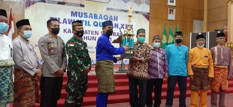 Penutupan MTQ, Wabup Komitmen Dukung Khafilah Sambas di Tingakat Provinsi