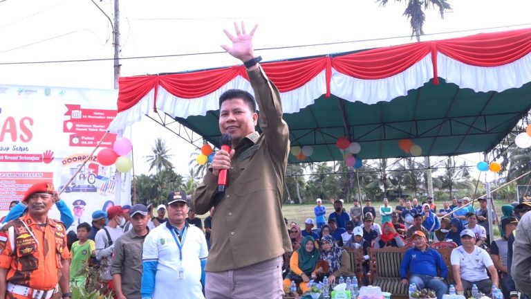 Germas Kec. Teluk Keramat, Bupati Satono Dorong Masyarakat Hidup Sehat