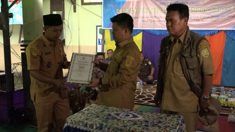Deklarasi ODF Desa Gapura, Bupati Satono Ajak Masyarakat Hidup Bersih