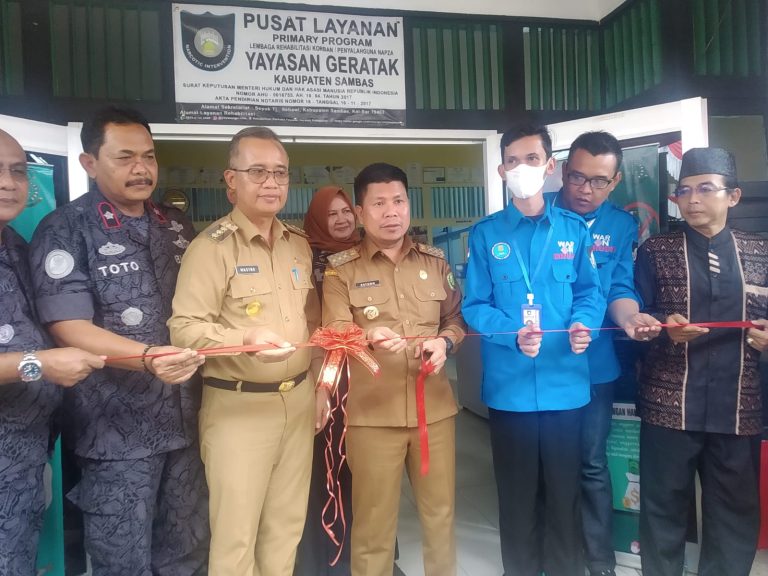 Bupati Satono Resmikan Balai Rehabilitasi Narkotika, Yayasan Geratak Sambas