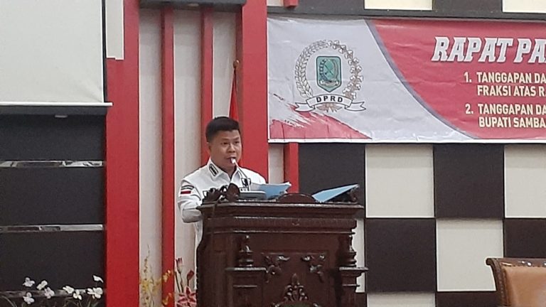 Tanggapan Bupati Sambas Terhadap Pandangan Umum Fraksi Atas Raperda tentang Penyelenggaraan Kearsipan