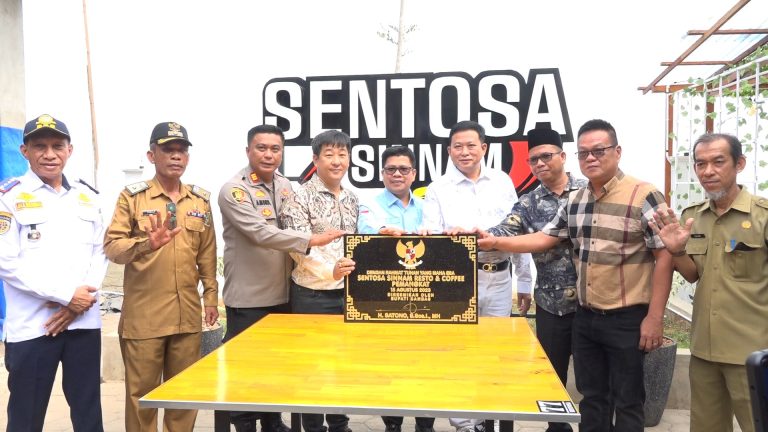 Resmikan Sentosa Sinam Resto, Bupati Satono Harapkan Jadi Daya Tarik Pengunjung