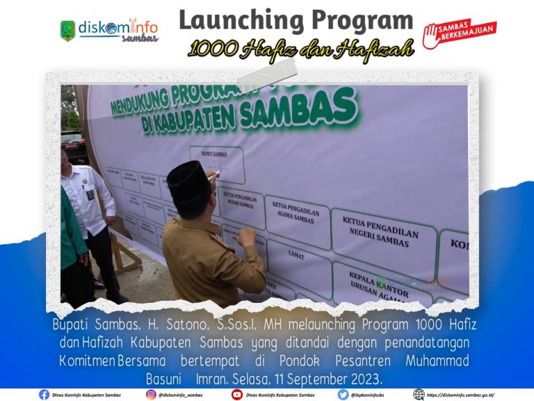 Bupati Satono Launching Program 1000 Tahfiz Qur’an