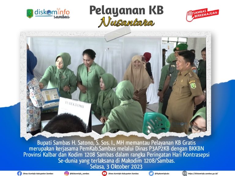 Bupati Satono Pantau Layanan KB Gratis Di Makodim 1208