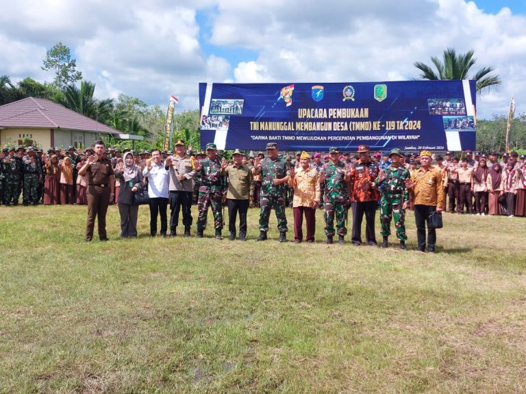 Bupati Satono Ikuti Upacara Pembukaan TMMD Regtas Ke-119 Tahun 2024