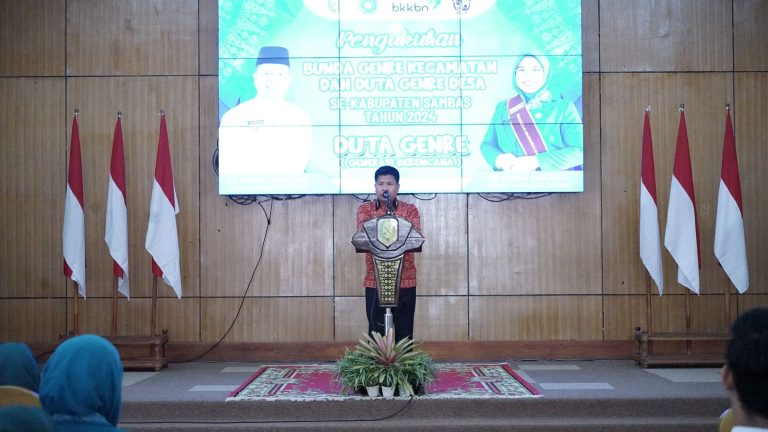 Bupati Sambas Satono ingin Sinergitas dalam Pengentasan Stunting dalam Pengukuhan Duta Kabupaten Sambas