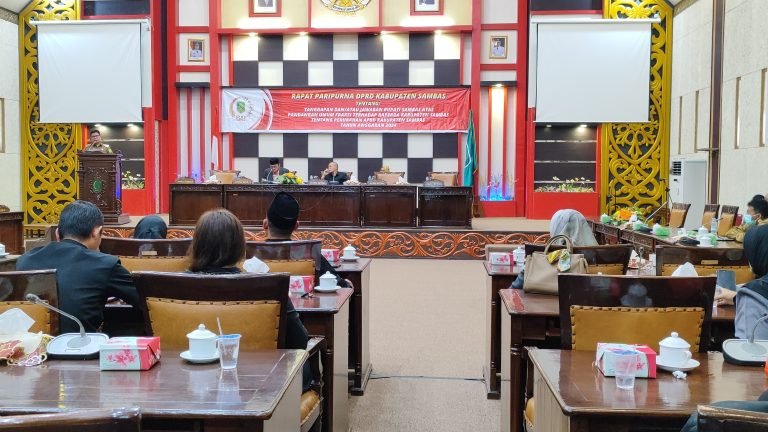 Bupati Sambas Apresiasi Segala Masukkan Fraksi DPRD Terkait Raperda Perubahan APBD Tahun Anggaran 2024