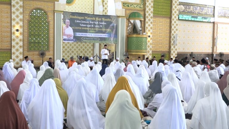 Bupati Sambas Satono Sambut Baik Pelaksanaan Manasik Haji Mandiri KBIHU As Salam Mulya Al Haromain Sambas