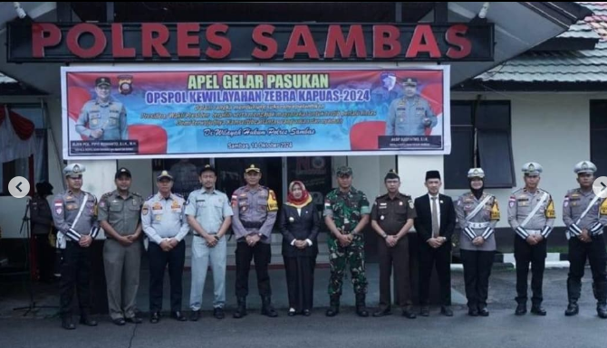Pjs Bupati Sambas Ikuti Apel Gelar Pasukan Operasi Zebra Kapuas 2024