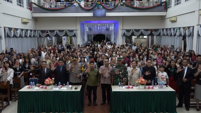 Ini yang Bupati Satono Sampaikan saat hadiri Malam Natal