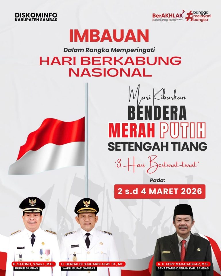 Imbauan Pengibaran Bendera Setengah Tiang Peringatan Hari Berkabung Nasional