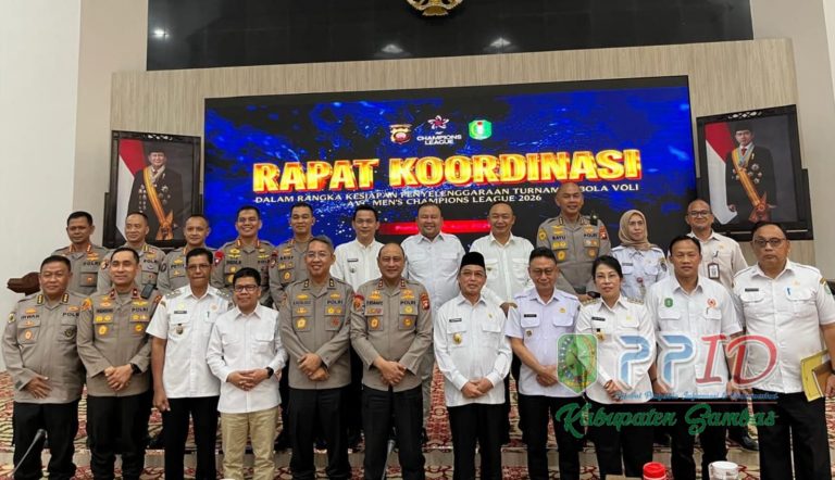 Bupati Satono Tegaskan Dukungan Pemda Sambas untuk Sukseskan AVC Men’s Champions League 2026 di Kalimantan Barat