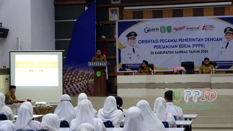 ASN PPPK Sambas Ikuti Orientasi, Bupati Satono Tekankan Disiplin, Etika dan Pelayanan Prima