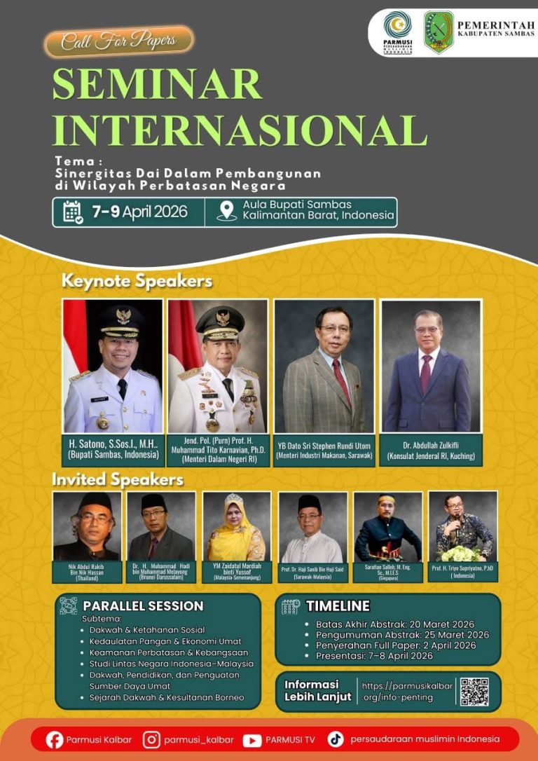 Sambas Tuan Rumah Seminar Internasional Dai, Perkuat Sinergi Pembangunan Wilayah Perbatasan