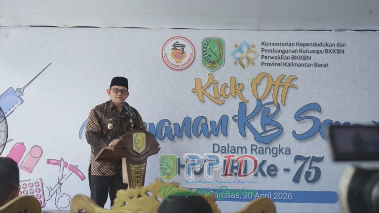 Pemkab Sambas Perkuat Komitmen Kesehatan Keluarga, Kick Off Pelayanan KB Serentak Targetkan 1.300 Lebih Akseptor