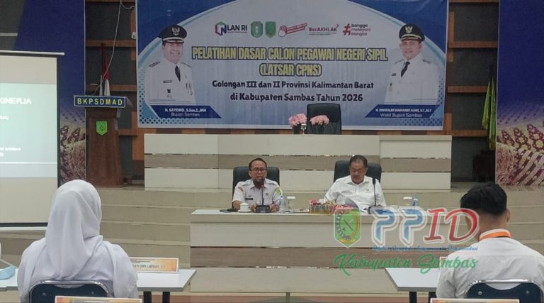Sekda Sambas Berikan Pembekalan Bagi Peserta Latsar CPNS Angkatan IX