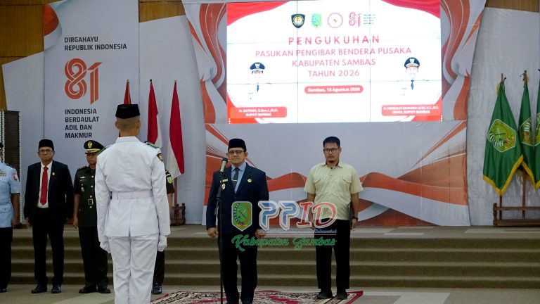 28 Paskibraka Kabupaten Sambas Dikukuhkan, Siap Jalankan Tugas Pengibaran Bendera
