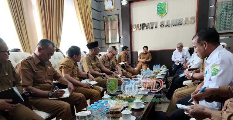 ​Perkuat Tata Kelola Pembangunan Sambas, Bupati Satono Sambut Audiensi Perdana Kaper BPKP Kalbar